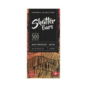 Euphoria Extractions ShatterBar Sativa  - 500mg  - Toffee Crunch