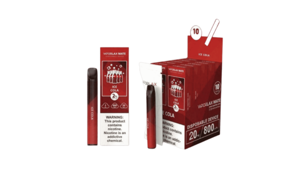 Vaporlax Disposable Nicotine Vape Pen - 800 Puffs - 20mg/mL - Ice Cola