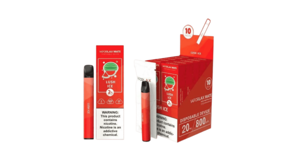 Vaporlax Disposable Nicotine Vape Pen - 800 Puffs - 20mg/mL - Lush Ice