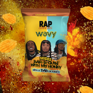 Rap Snacks Migos Bar-B-Quin with My Honey with a Dab of Ranch Potato Chips