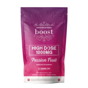 Boost High Dose Gummies - 1000mg THC - Passionfruit