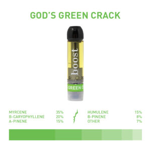 Boost THC Vape Cartridges - 1g - God's Green Crack