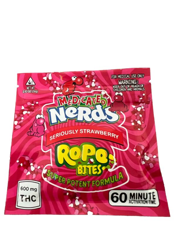 Nerd Bites - 600mg THC - Seriously Strawberry