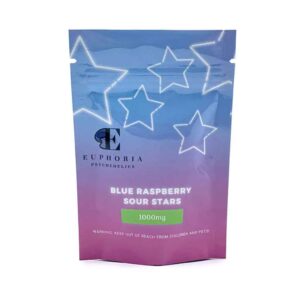 Euphoria Psychedelics – 1000mg - Sour Stars Blue Raspberry