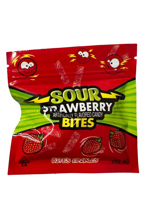 Sour Strawberry Bites - 600mg THC