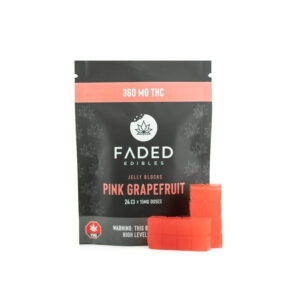 Faded Cannabis Co. Jelly Blocks - 360mg - Pink Grapefruit