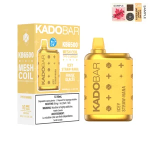 Kado Bar Disposable Vape - 6500 Puffs - Icy Strawnana
