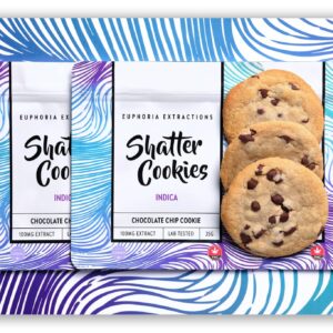 Euphoria Extractions  Shatter Cookies - 100mg THC Indica