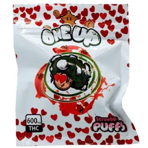 One Up THC Gummies - 600mg - Strawberry Puffs