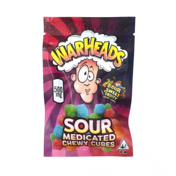 Warheads - 500mg THC - Sour Medicated Chewy Cubes