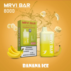 MRVI Bar Rechargeable & Disposable 50mg Nic - 8000 puffs - Banana Ice