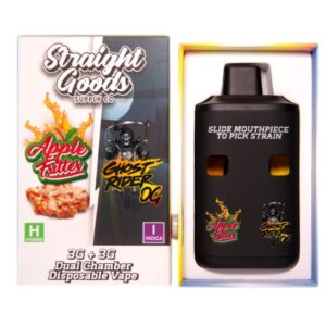 Straight Goods Dual Chamber Vape – 3g + 3g - Apple Fritter × Ghost Rider OG - 6 Gram THC