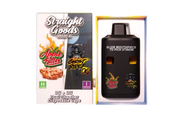 Straight Goods Dual Chamber Vape – 3g + 3g - Apple Fritter × Ghost Rider OG - 6 Gram THC