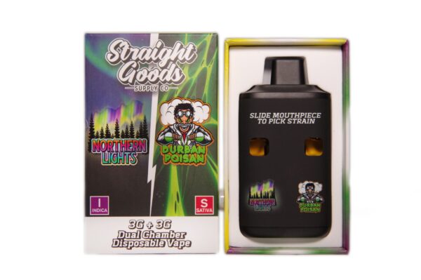Straight Goods Dual Chamber Vape – 3g + 3g - Northern Lights × Durban Poison - 6 Gram THC