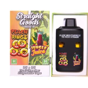 Straight Goods Dual Chamber Vape – 3g + 3g - Peach Rings x Jungle Juice  - 6 Gram THC