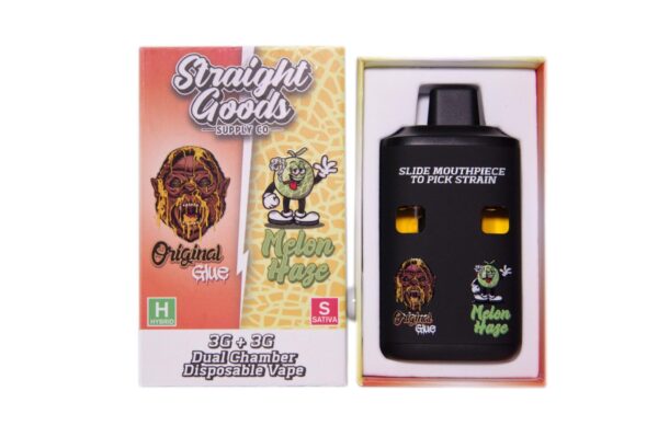 Straight Goods Dual Chamber Vape – 3g + 3g - Original Glue × Melon Haze - 6 Gram THC